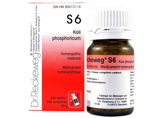 Kali Phosphoricum S6 -  Tissue Salts - Dr. Reckeweg - 200 tablets