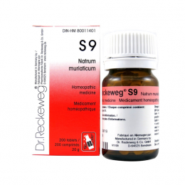 Natrum muriaticum S9 -  Tissue Salts - Dr. Reckeweg - 200 tablets